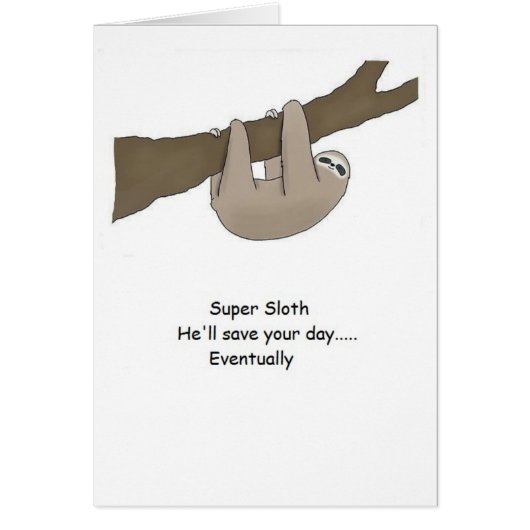 Super Sloth Hero Cards (Front)