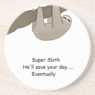 Super Sloth Hero Drink Coaster