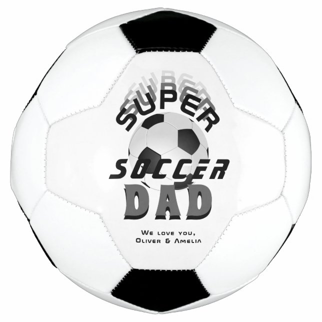 Super Soccer Dad Football Father Day Soccer Ball (Front)
