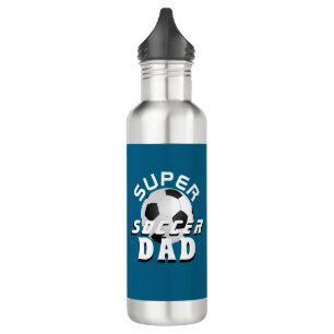 Super Soccer Dad Football Sporty Father`s Day Stainless Steel Water Bottle