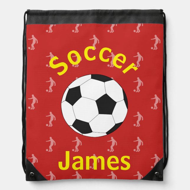 Super Soccer Drawstring Bag (Front)