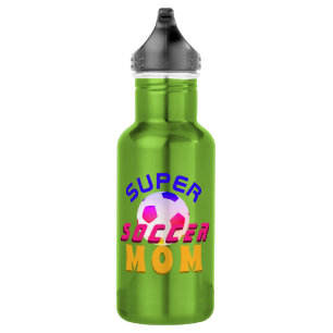 Super Soccer Mom Football Ball Colorful Stainless Steel Water Bottle