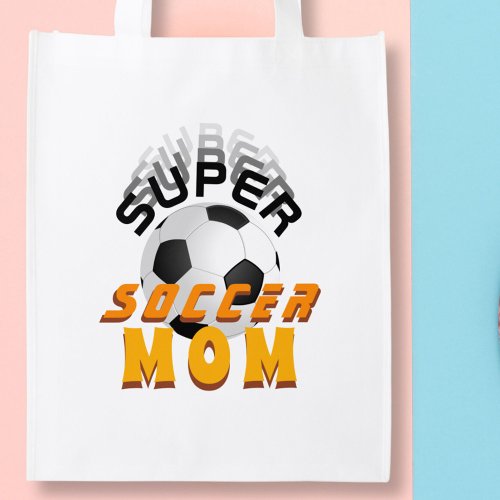 Super Soccer Mom Sport Mother Grocery Bag