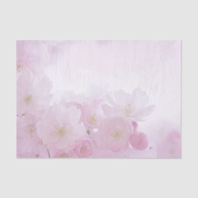 Super Soft Looking Large Pink Flowers  Tissue Paper (Front)