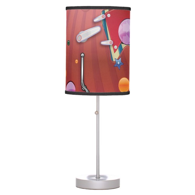 Super Space Pinball Machine Pinball Game. arcade Table Lamp (Front)