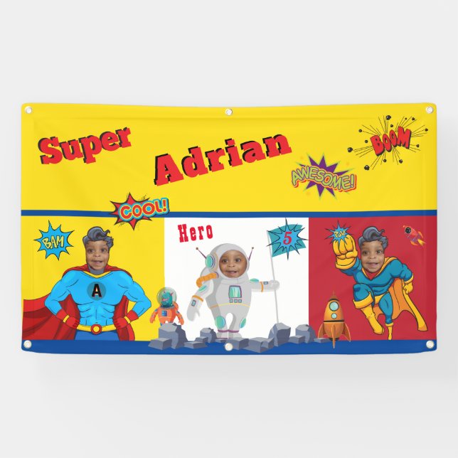  Super Special Kids 🌟 Greatest Superhero Banner (Horizontal)