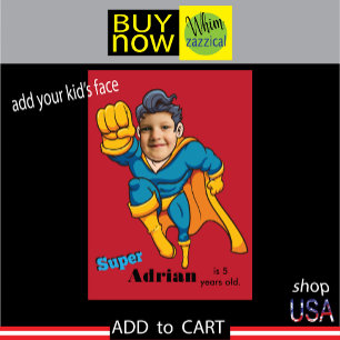 Super Special Kids 🌟 Greatest Superhero Birthday Card