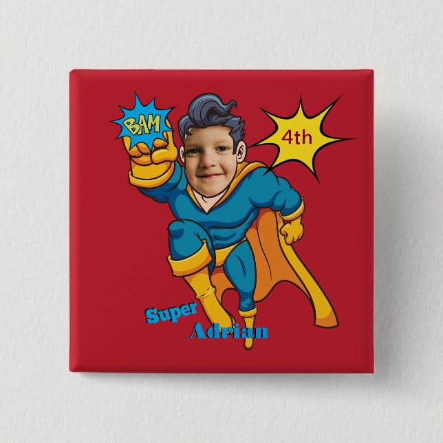 Super Special Kids 🌟 Greatest Superhero Button (Front)