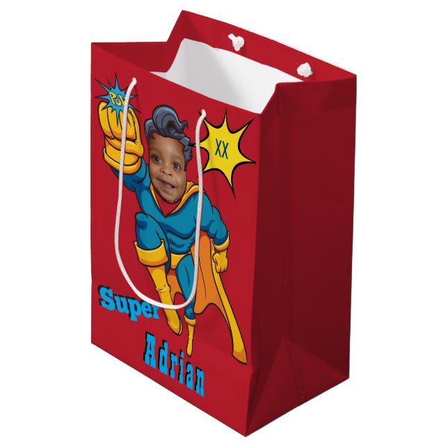 Super Special Kids 🌟 Greatest Superhero Medium Gift Bag (Front Angled)
