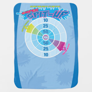 Super Spit Up Funny Blue Game Baby Blanket