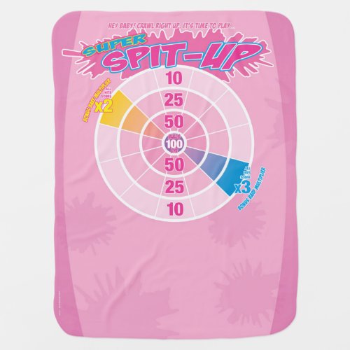 Super Spit Up Funny Pink Game Baby Blanket