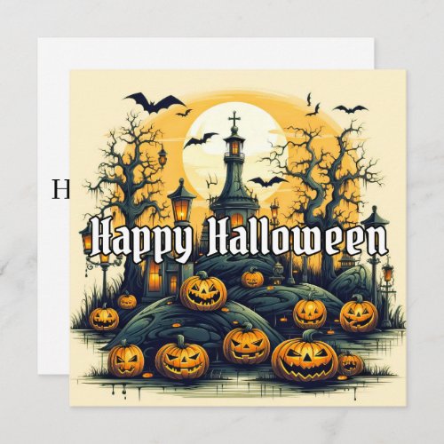 Super Spooky Halloween Pumpkins Card