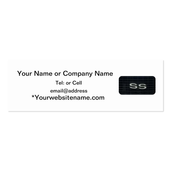 Super Sport Classic Car SS emblem Symbol Business Card