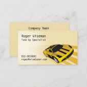 Super Sporty Yellow Business Card (Front/Back)
