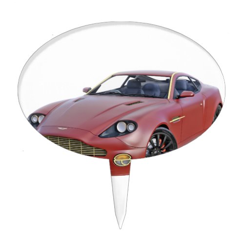 Super Spy Car in Red Cake Topper