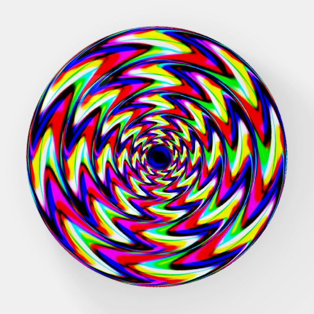 Super squiggle computer art paperweight (Front)