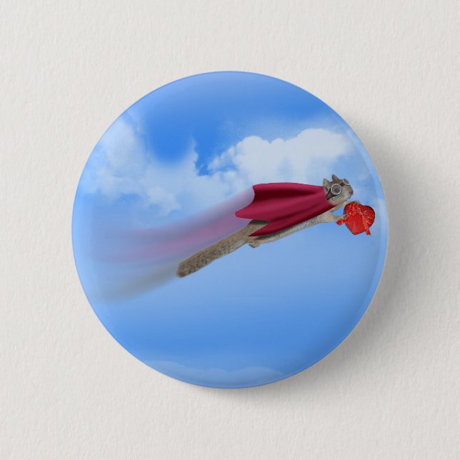 Super Squirrel Delivery With Valentine Candy Button (Front)
