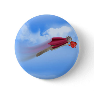 Super Squirrel Delivery With Valentine Candy Button