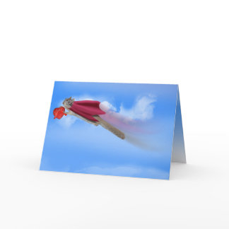 Super Squirrel Valentine Delivery Service Holiday Card