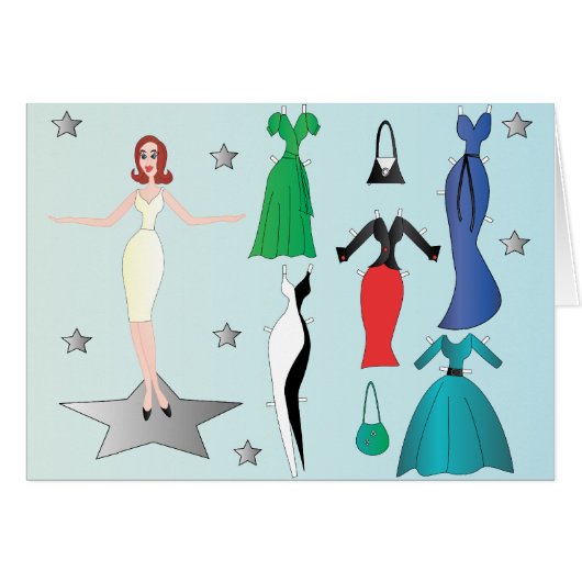 Super-Star Denise Paper Doll Cards (Front Horizontal)