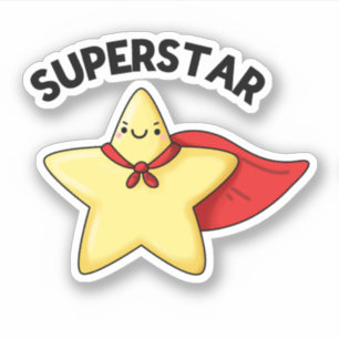 Super Star Funny Astronomy Pun Sticker