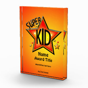 Super Star Kid Custom Acrylic Award