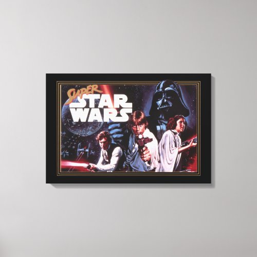 Super Star Wars Retro Video Game Cover Canvas Print