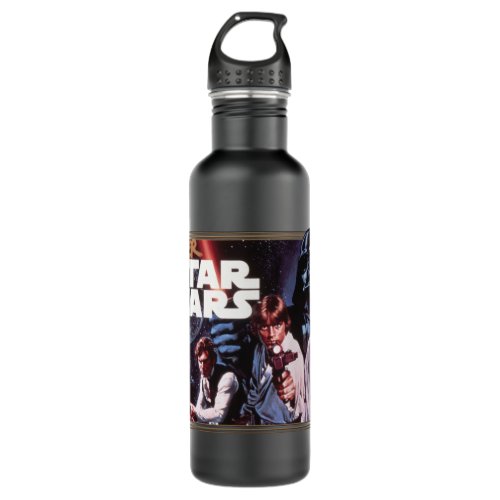 Super Star Wars Retro Video Game Cover Stainless Steel Water Bottle