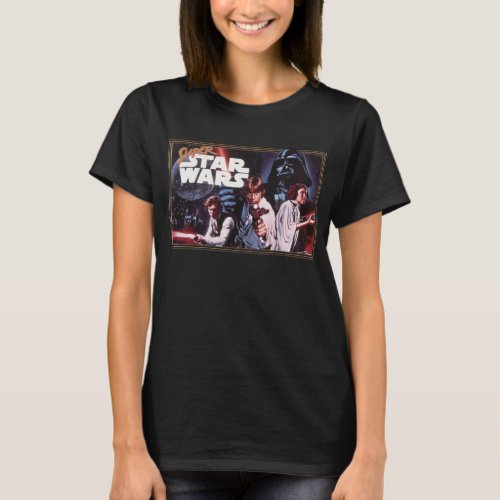 Super Star Wars Retro Video Game Cover T_Shirt