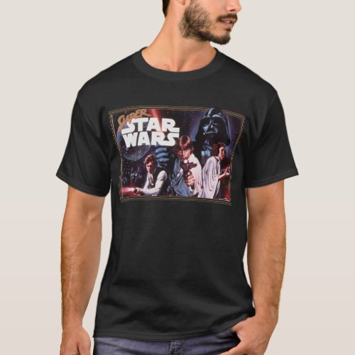 Super Star Wars Retro Video Game Cover T_Shirt