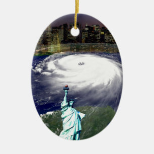 Super Storm Sandy 2012,Eye of the storm_ Ceramic Ornament