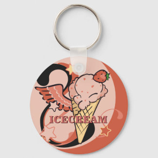 Super Strawberry Ice Cream Keychain