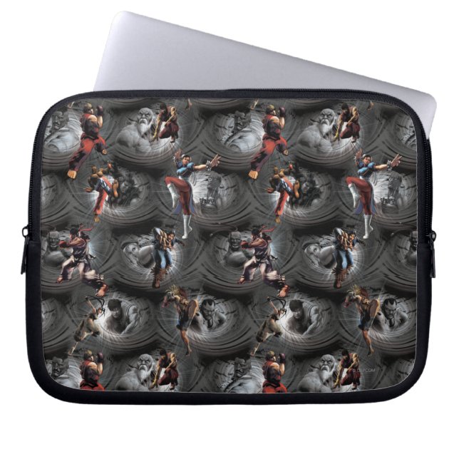 Super Street Fighter 4 Pattern Laptop Sleeve (Front)