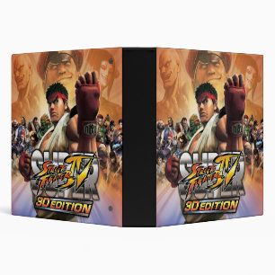 Super Street Fighter IV 3D Edition Box Art 3 Ring Binder