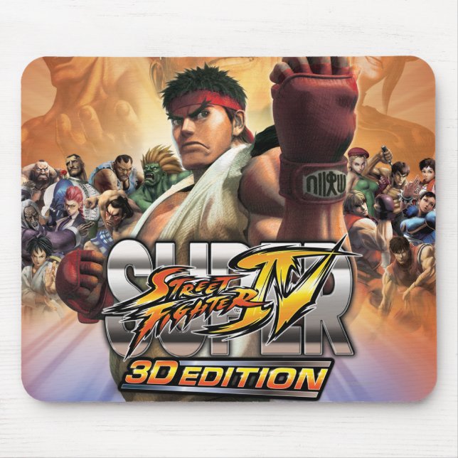 Super Street Fighter IV 3D Edition Box Art Mouse Pad (Front)