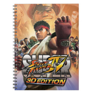 Super Street Fighter IV 3D Edition Box Art Notebook