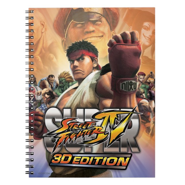Super Street Fighter IV 3D Edition Box Art Notebook (Front)