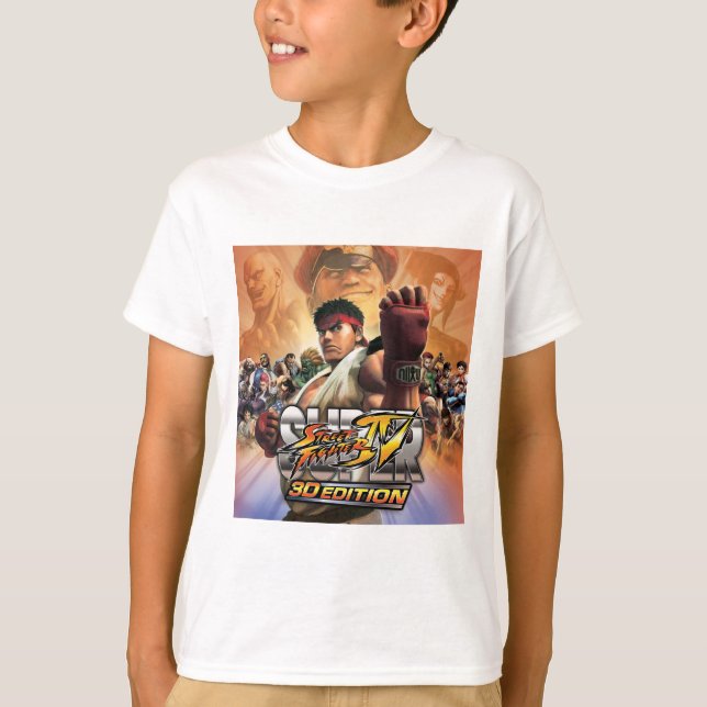 Super Street Fighter IV 3D Edition Box Art T-Shirt (Front)