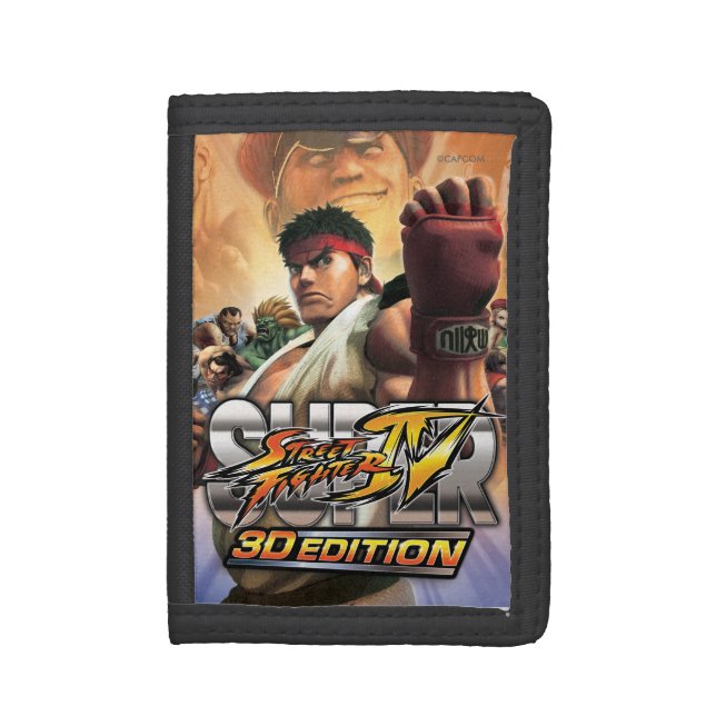 Super Street Fighter IV 3D Edition Box Art Trifold Wallet (Front Vertical)