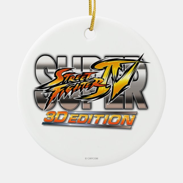 Super Street Fighter IV 3D Edition Logo Ceramic Ornament (Front)
