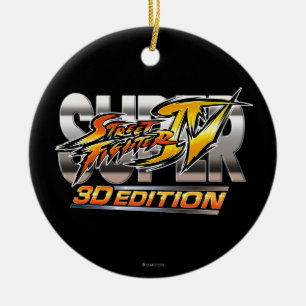 Super Street Fighter IV 3D Edition Logo Ceramic Ornament