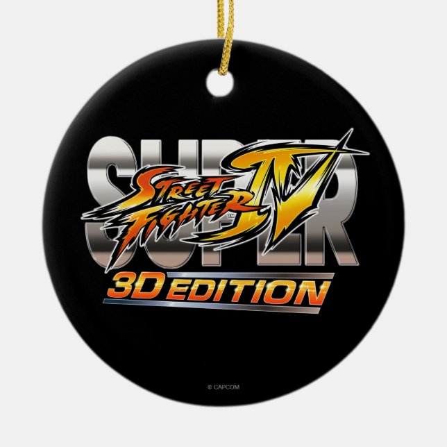 Super Street Fighter IV 3D Edition Logo Ceramic Ornament (Front)