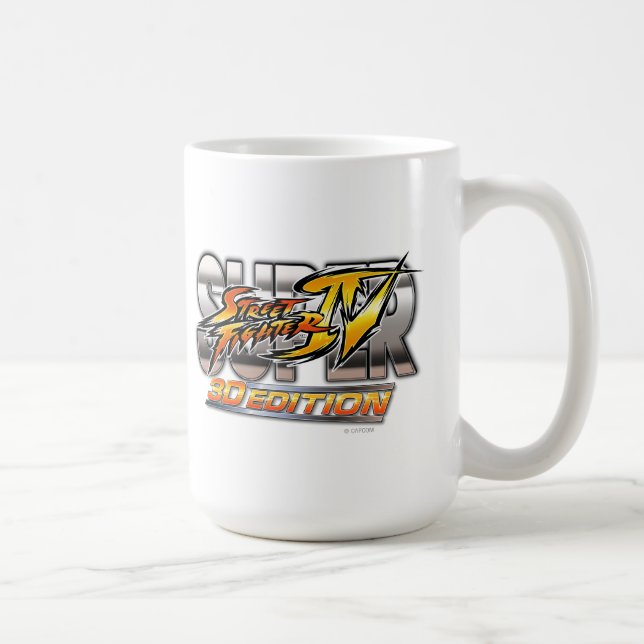 Super Street Fighter IV 3D Edition Logo Coffee Mug (Right)