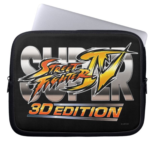 Super Street Fighter IV 3D Edition Logo Laptop Sleeve (Front)
