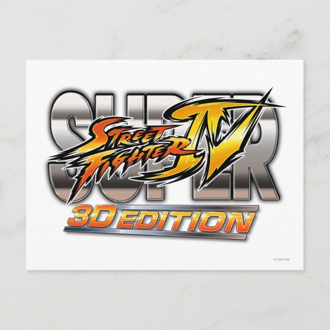 Super Street Fighter IV 3D Edition Logo Postcard (Front)