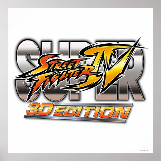 Super Street Fighter IV 3D Edition Logo Poster (Front)