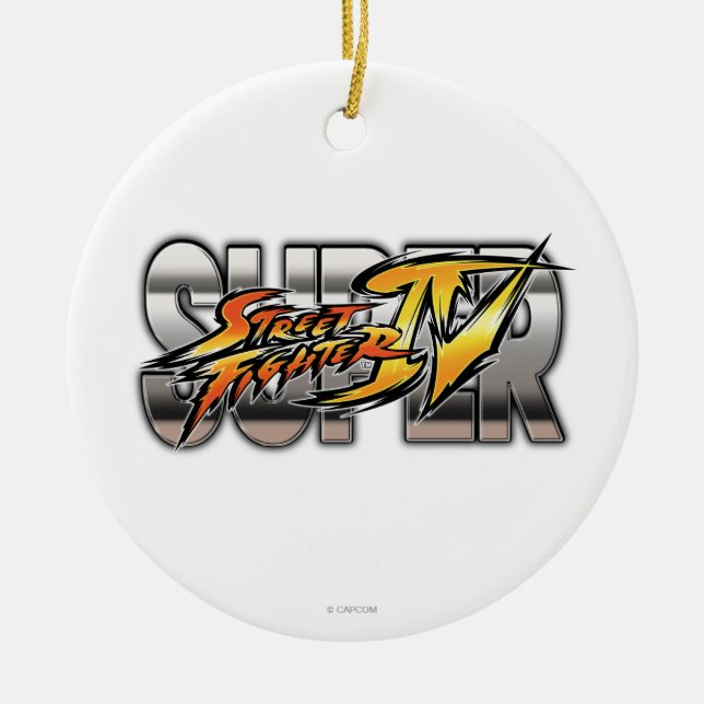 Super Street Fighter IV Logo Ceramic Ornament (Front)