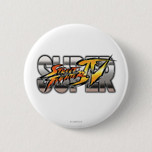 Super Street Fighter IV Logo Pinback Button