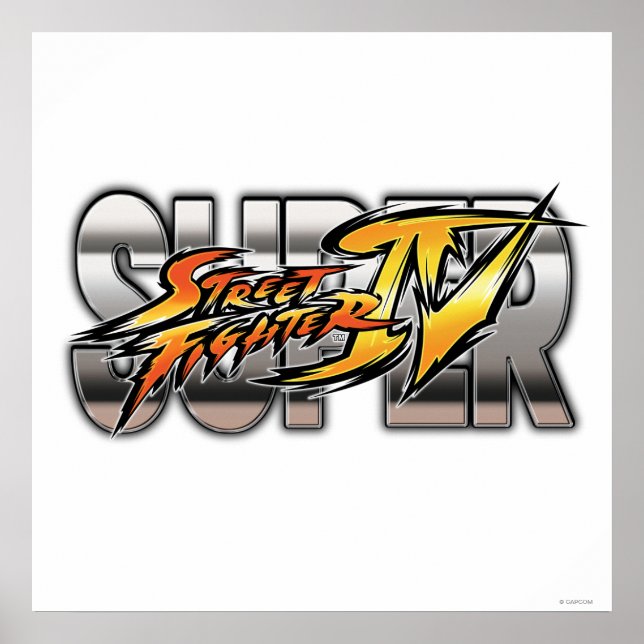 Super Street Fighter IV Logo Poster (Front)