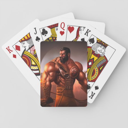 Super Strong Man Playing Cards